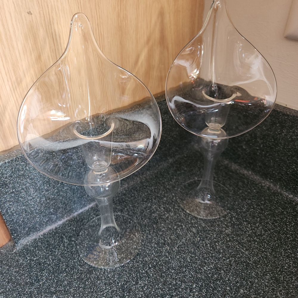 Elegant Glass Candle Holders